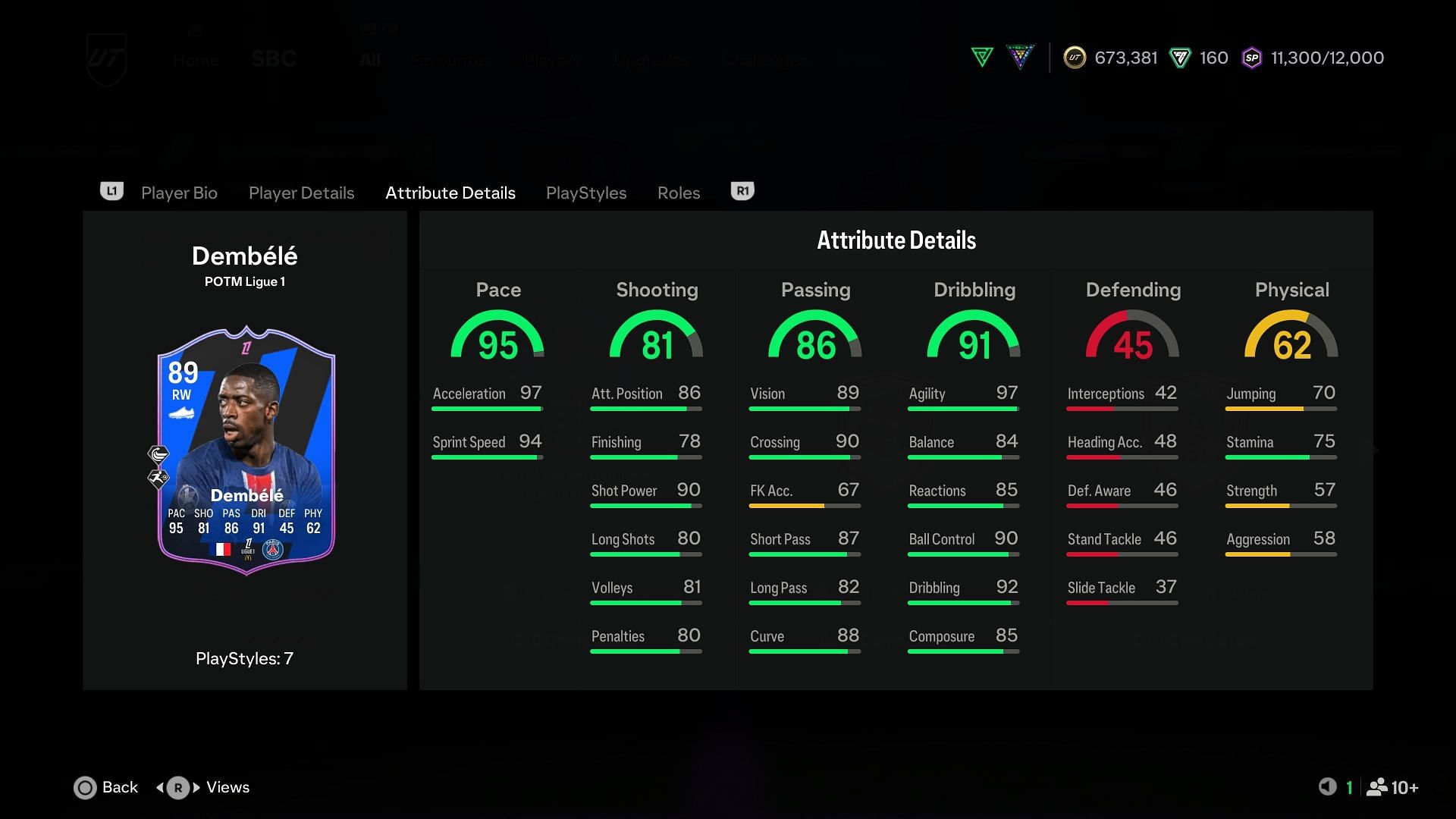 The card has amazing stats (Image via EA Sports)