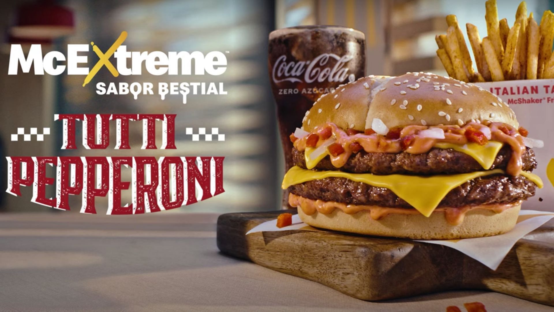 McExtreme Tutti Pepperoni (Image via YouTube/McDonald&#039;s Espa&ntilde;a)