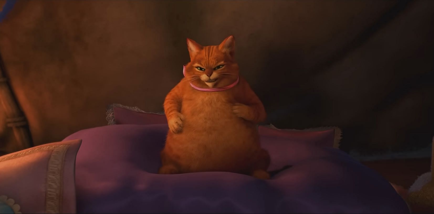 Puss letting himself go in the third movie of the Shrek franchise. (Image via Apple TV)