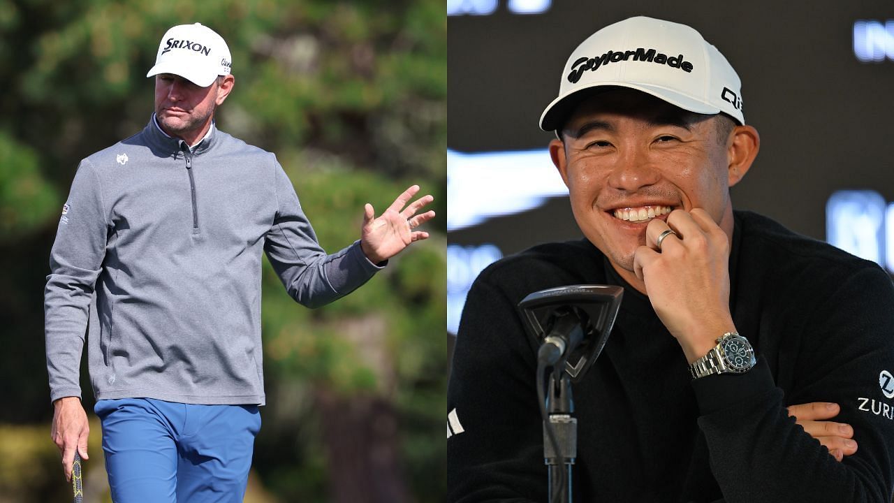 Collin Morikawa throws veiled dig at Lucas Glover as he calls for banning a golf club to eliminate slow play (Images via Getty)