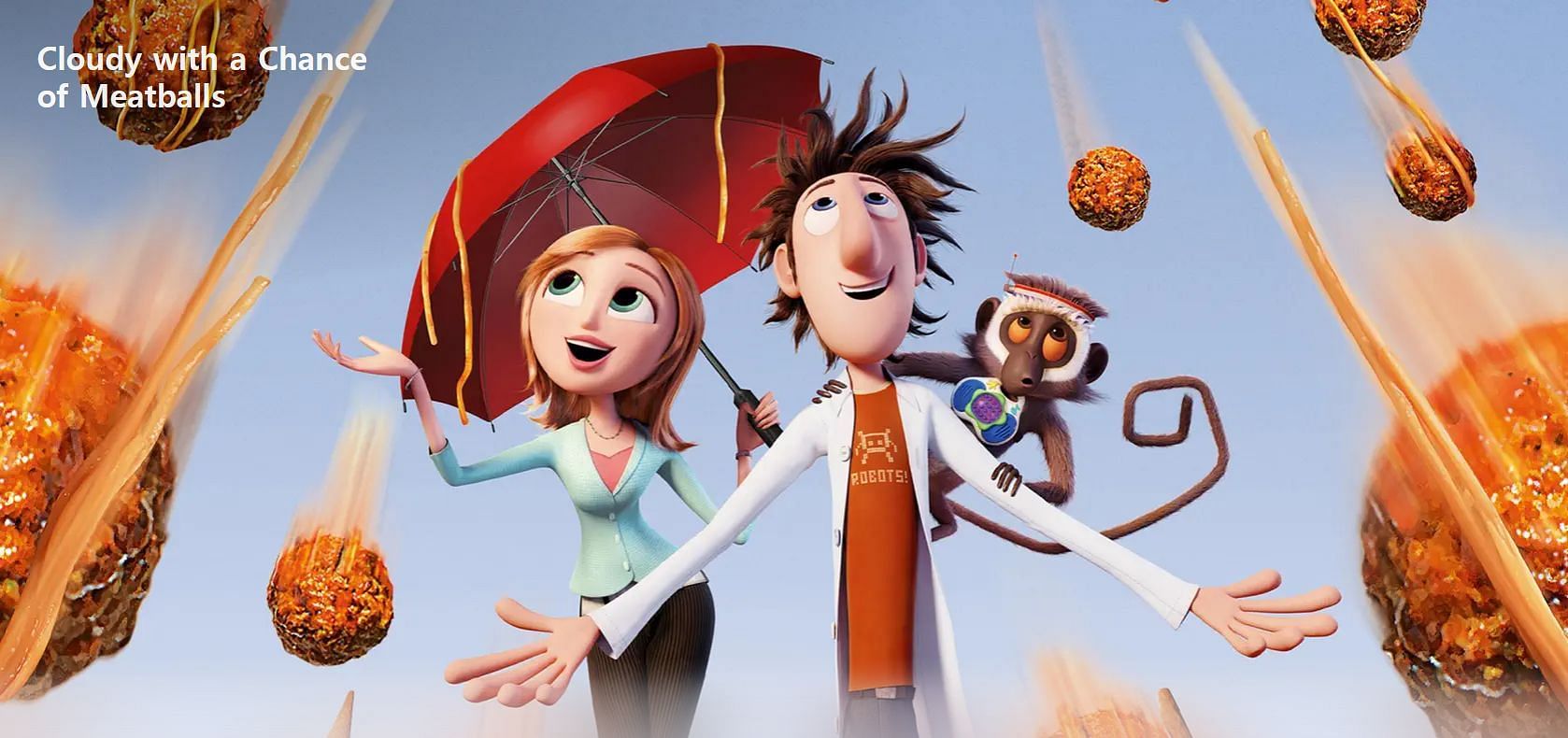 Flint and Sam from Cloudy with a Chance of Meatballs. (Image via Apple TV)