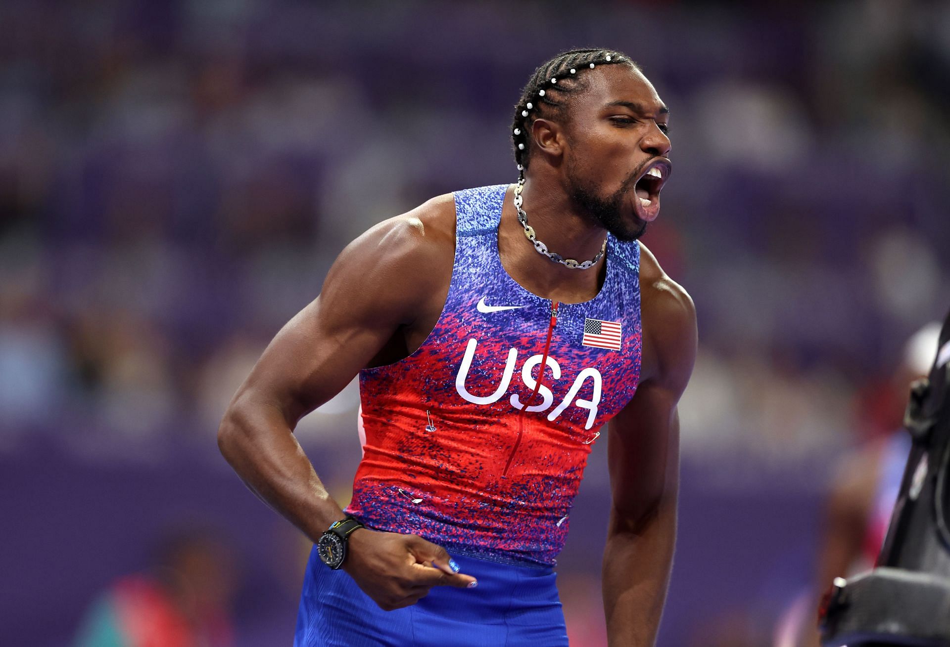 Noah Lyles at Paris Olympics (Photo by Julian Finney/Getty Images)