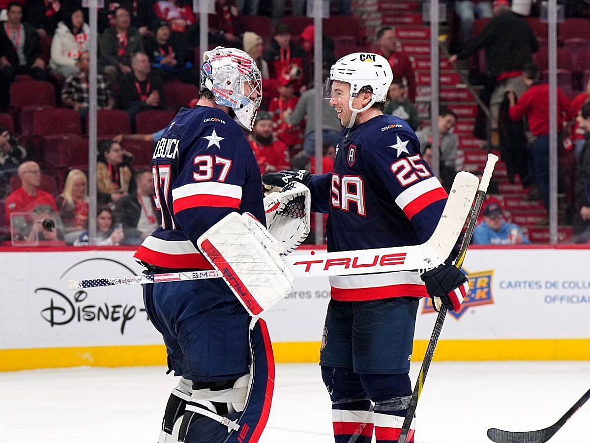 Charlie McAvoy celebrates win over Canada: X@NHLBruins