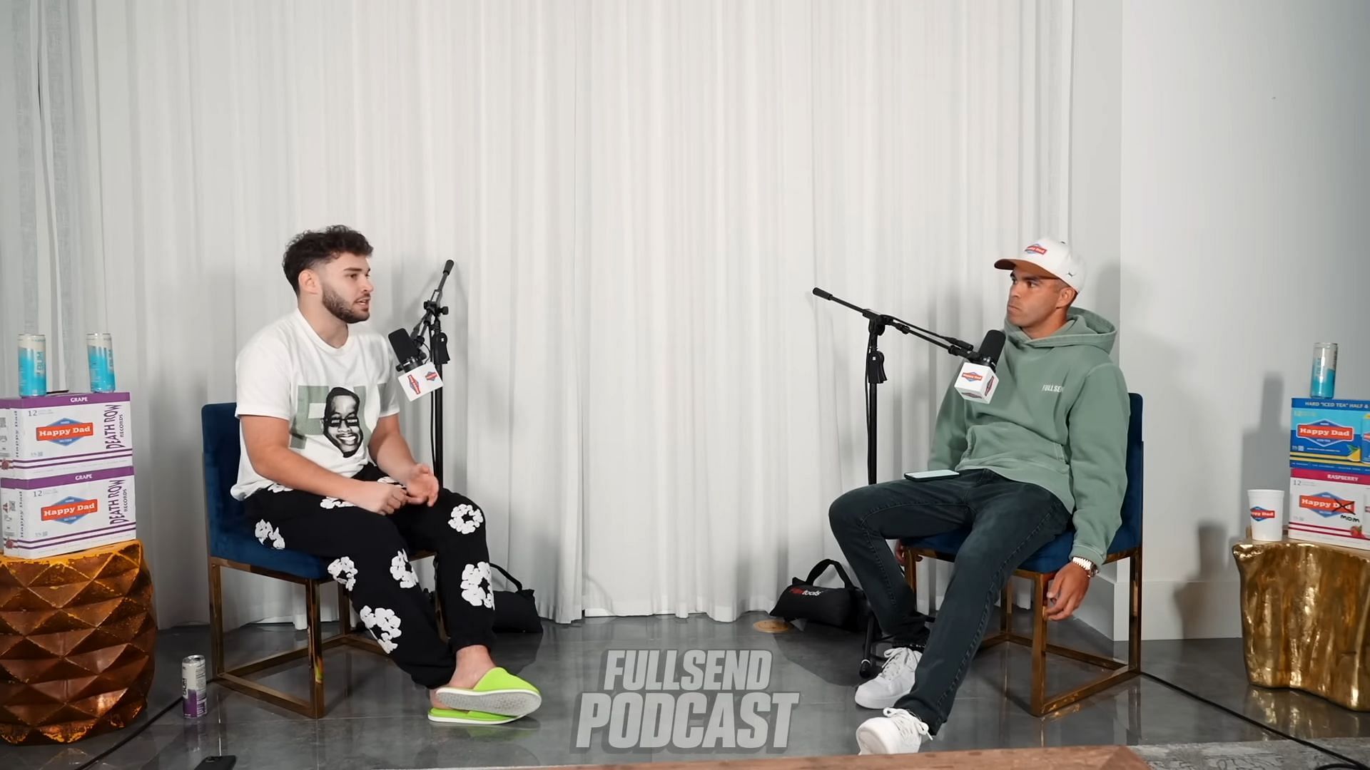 Adin Ross recently gave his take on the Kendrick Lamar and Drake rap beef (Image via Full Send Podcast/YouTube)