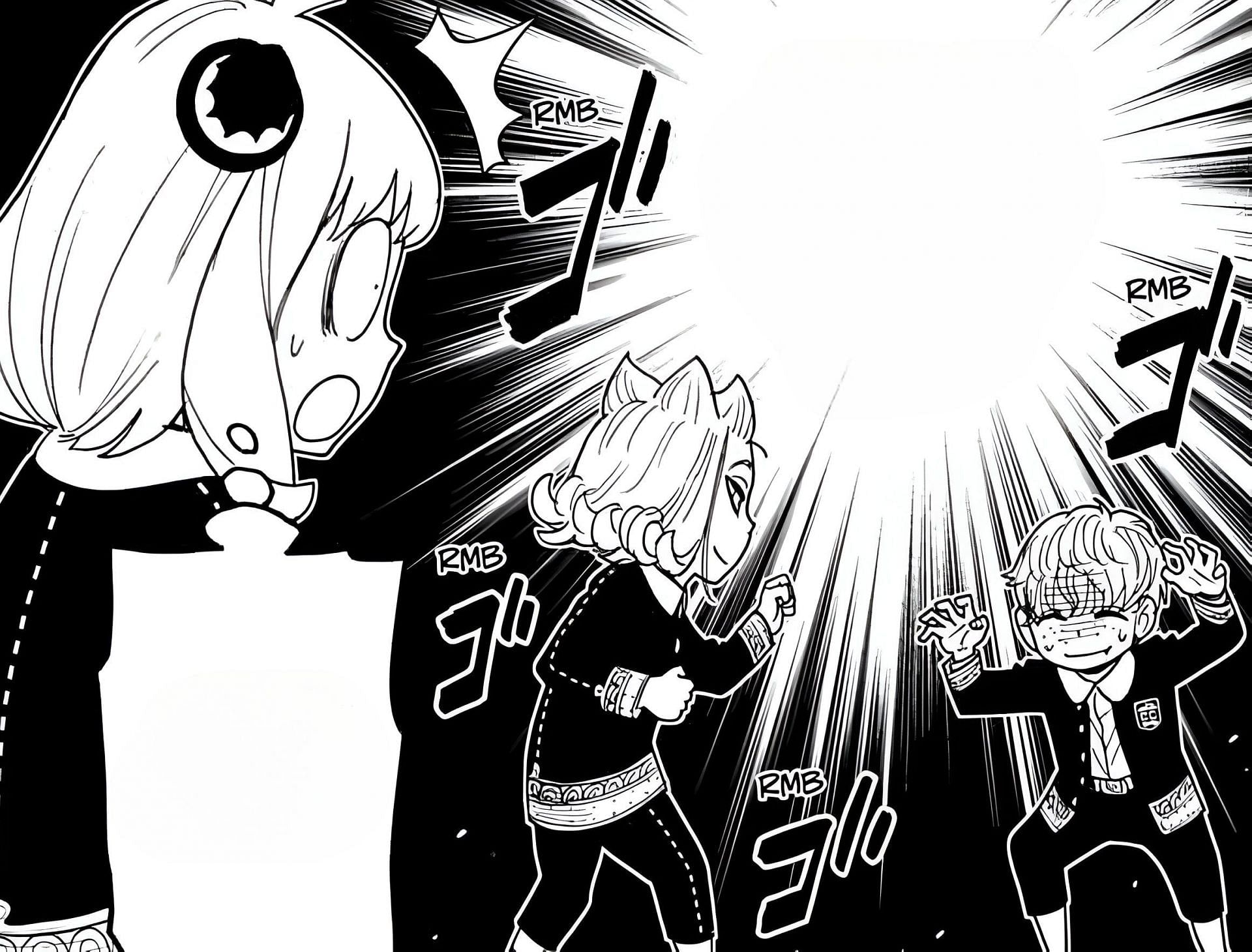 Anya witnessing Terius&#039;s fight with the boy (Image via Shueisha)