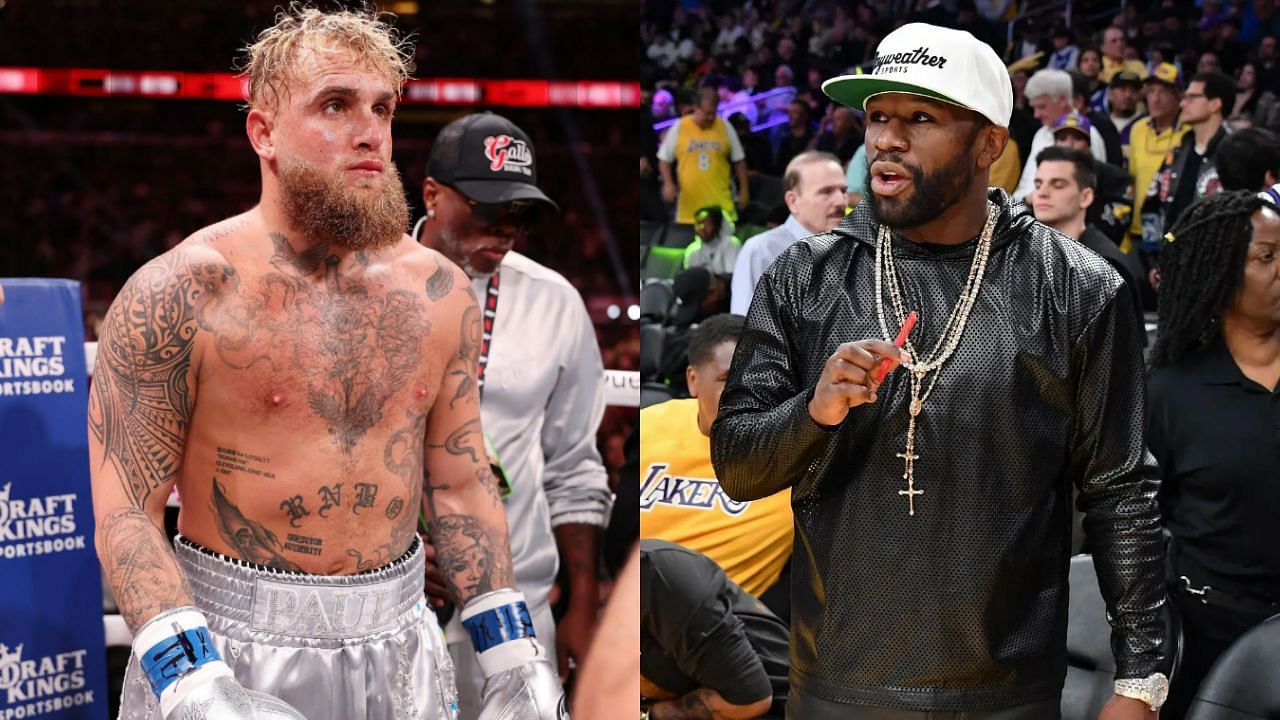 Jake Paul (Left) and Floyd Mayweather (Right)