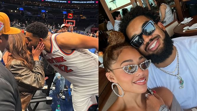 Karl-Anthony Towns' girlfriend Jordyn Woods left impressed by Knicks star's logo 3