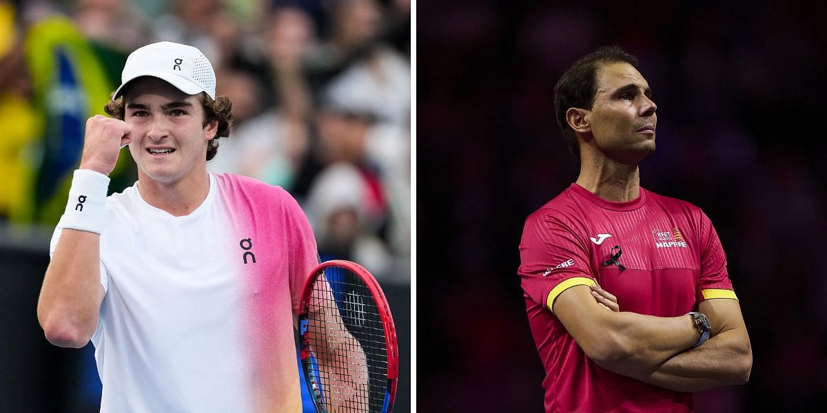 Joao Fonseca and Rafael Nadal on the main tour - Image Source: Getty 