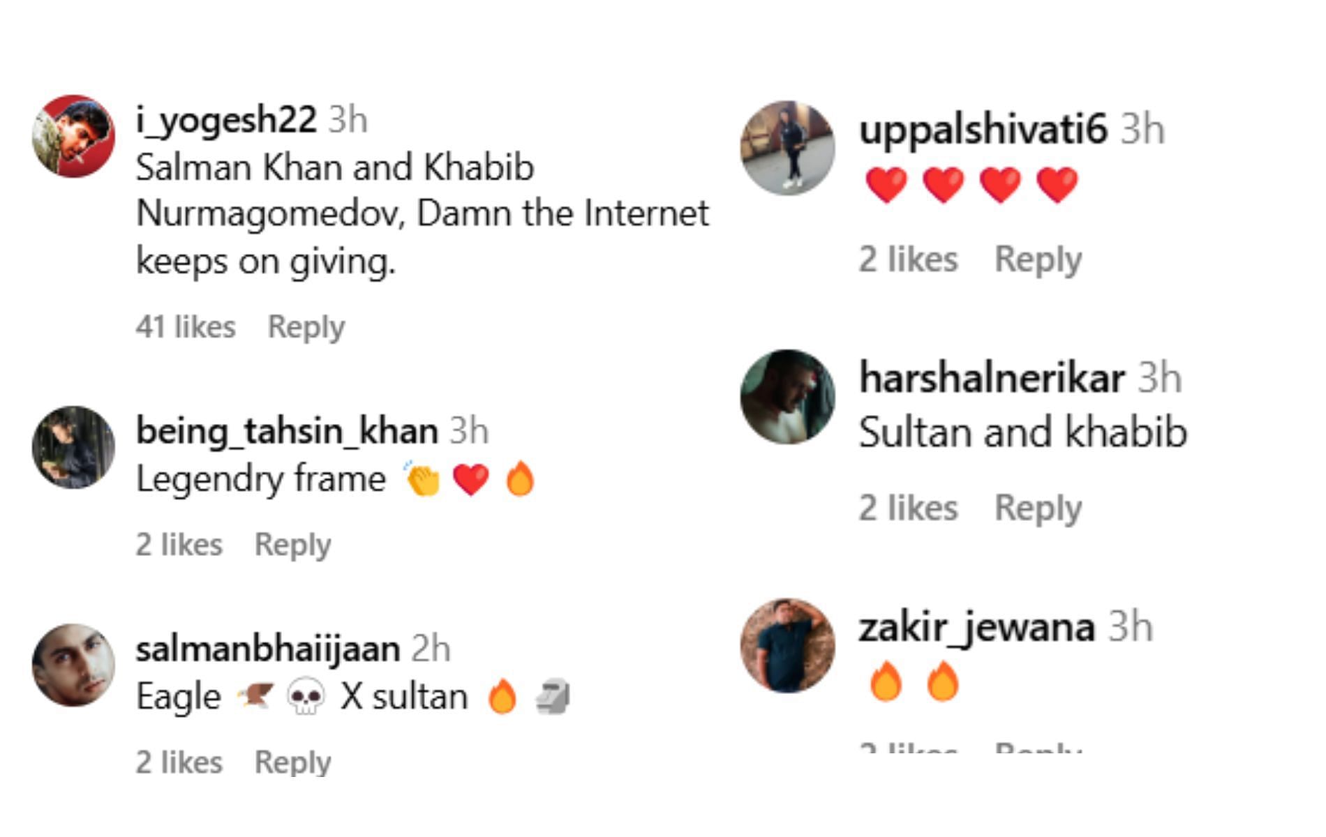 Fan reactions to @beingshera&#039;s Instagram post. [Screenshots courtesy: @beingshera on Instagram]