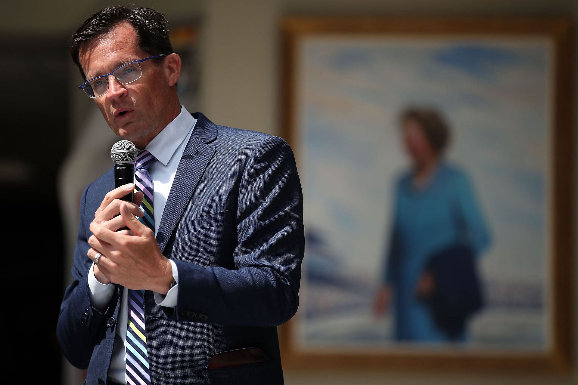 Doug Boles speaking at an event ahead of the 103rd running of the Indy 500 - Source: Getty