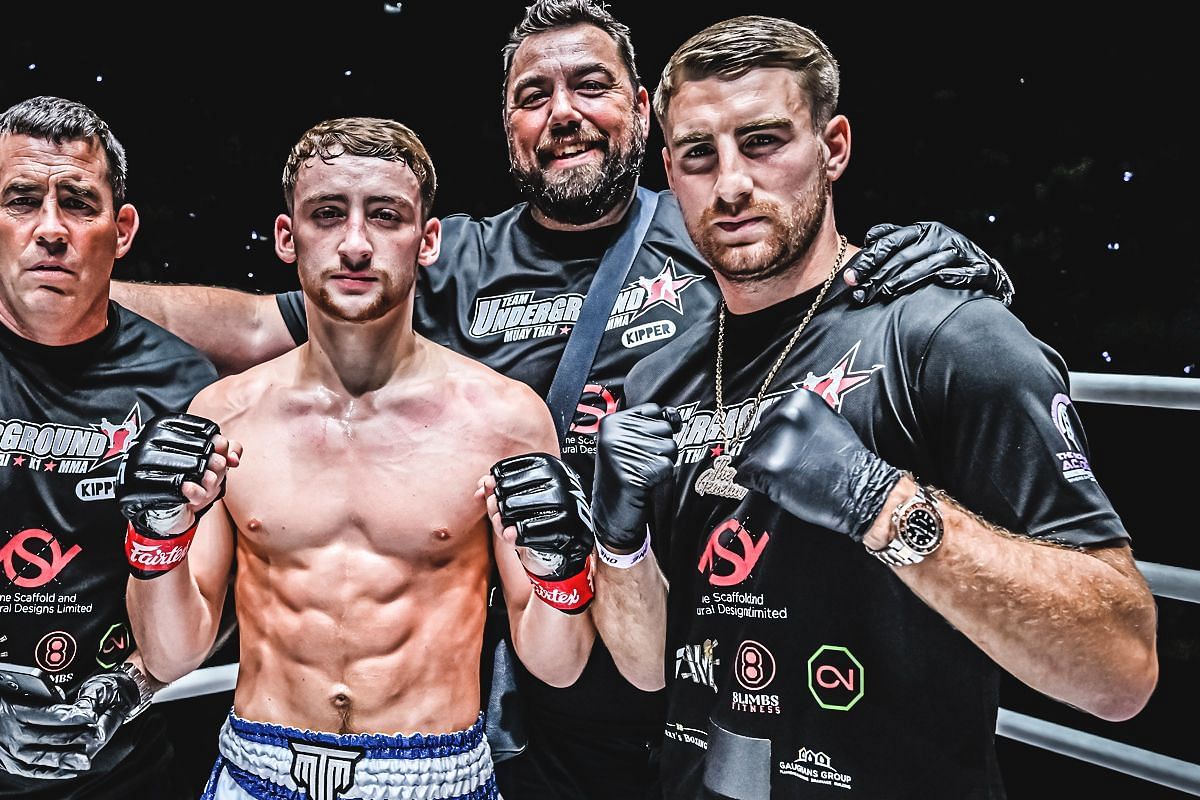 Jonathan Haggery (far right) happy to see his brother Freddie Haggerty (second from left) thrive. | [Photo: ONE Championship]