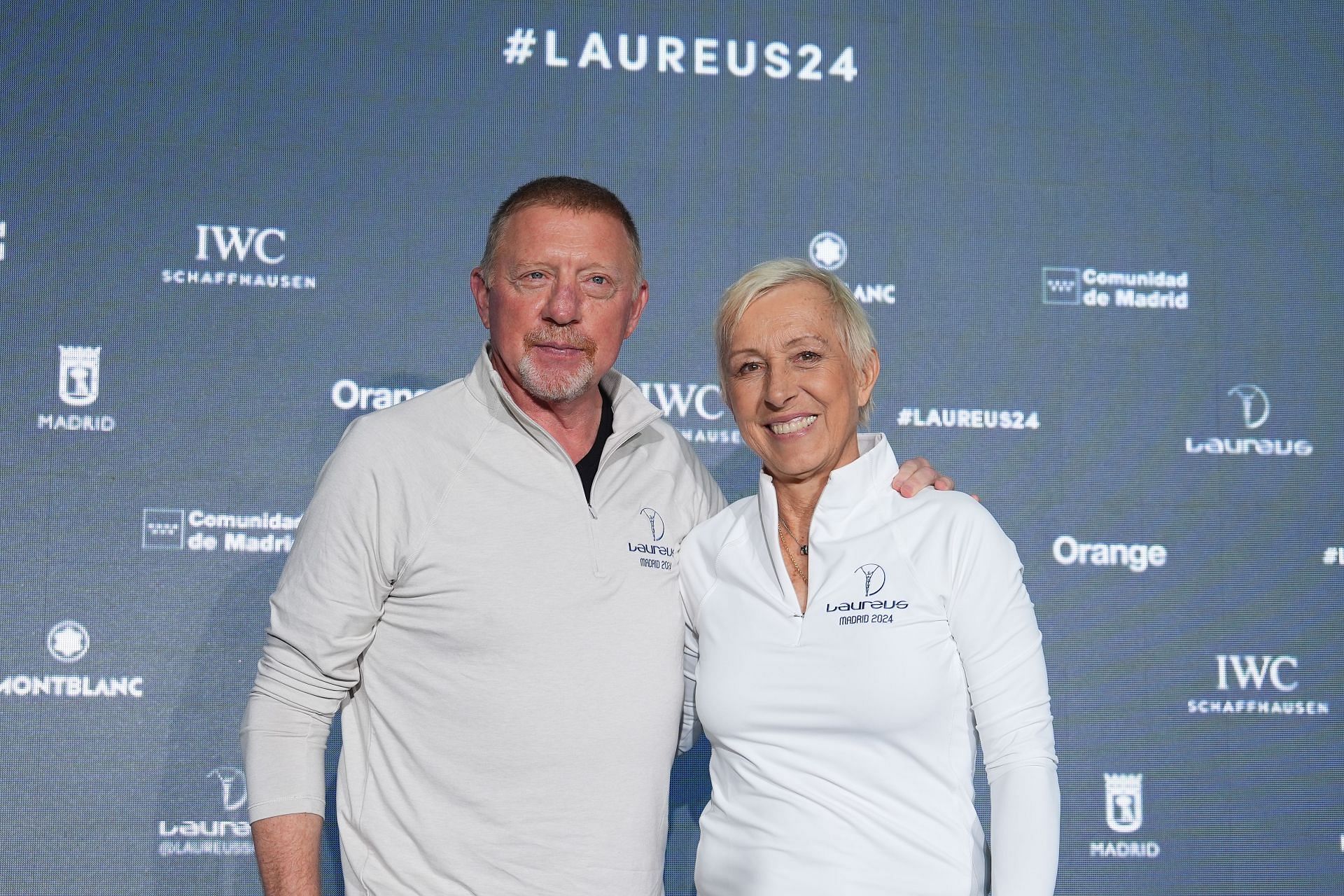 Martina Navratilova and Boris Becker Press Conference - Laureus World Sports Awards Madrid 2024 - Source: Getty