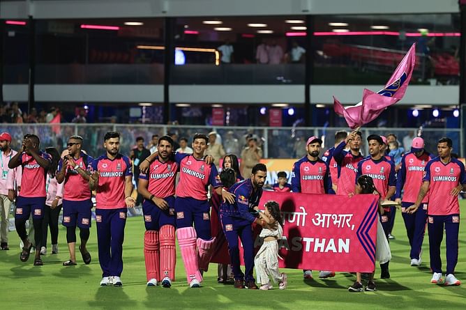 Ed Sheeran bats against Rajasthan Royals players ahead of IPL 2025 [Watch]