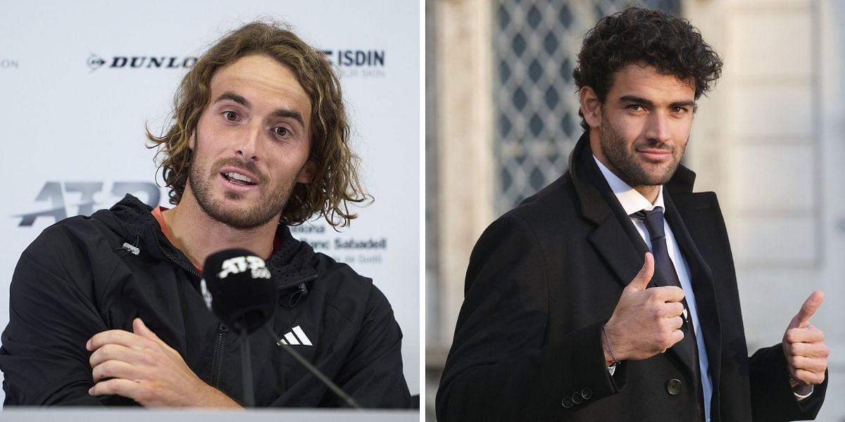 WATCH: Stefanos Tsitsipas reacts in disbelief to finding out at what age Matteo Berrettini had his first kiss