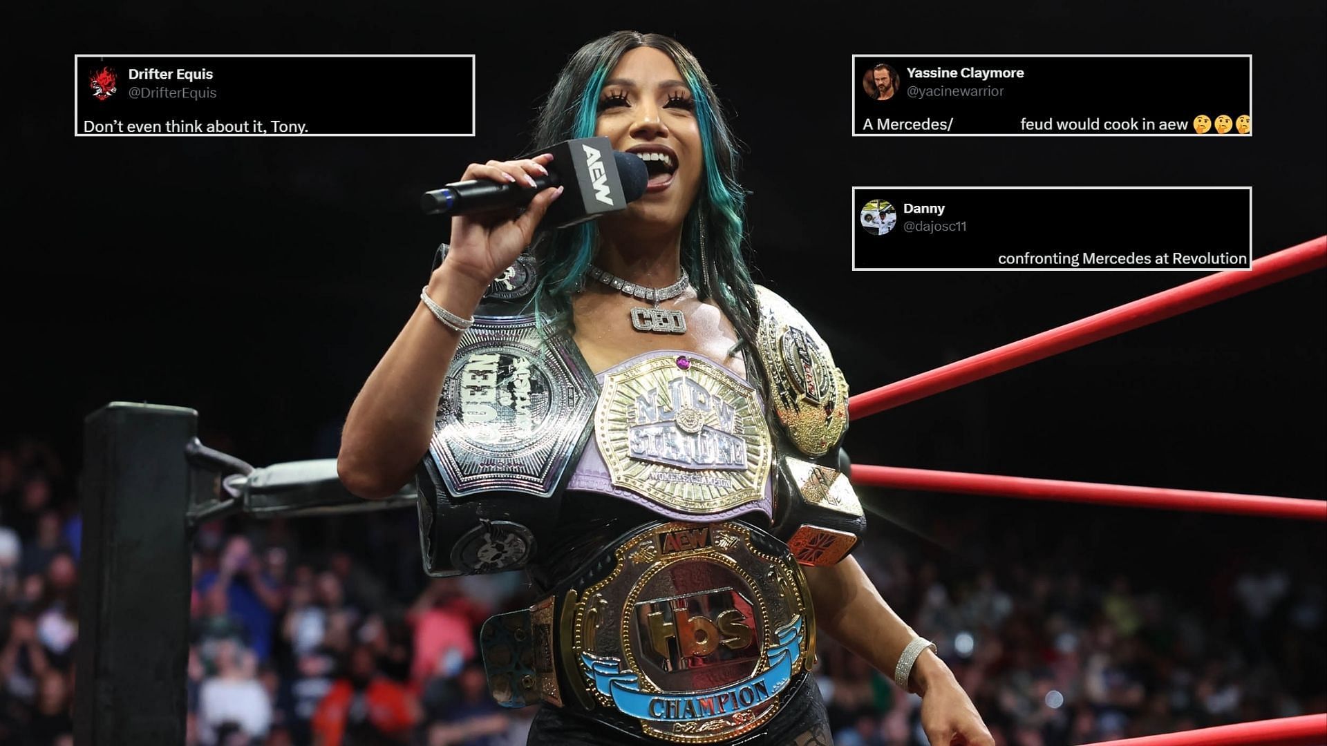 Mercedes Mon&eacute; is a triple crown champion [Photo courtesy of AEW Official Website]