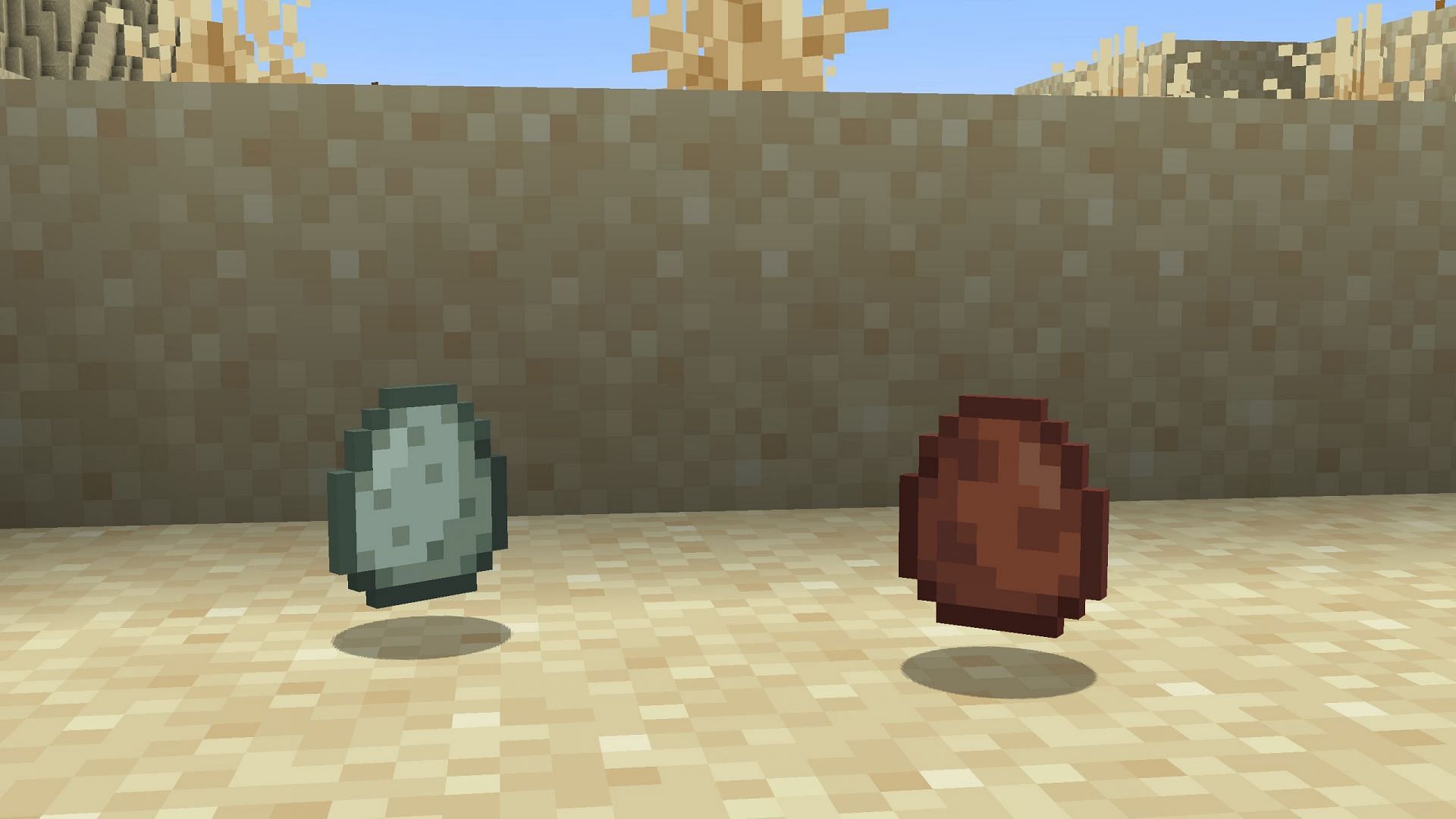 Cold and warm chickens will lay different colored eggs (Image via Sportskeeda Gaming/Mojang)