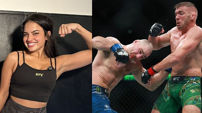 Nina-Marie Daniele sends message to "brother" Sean Strickland after loss to Dricus du Plessis, shares video of the two talking about brutal nose break