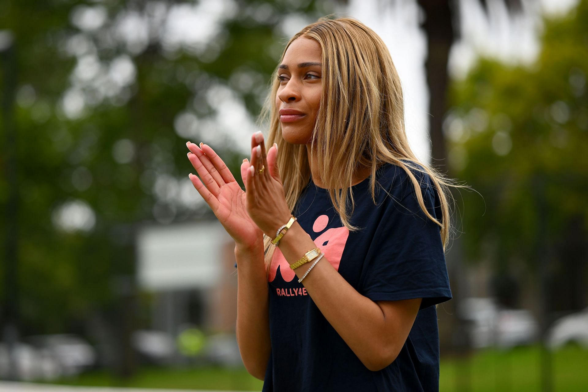 Frances Tiafoe&#039;s girlfriend Ayan Broomfield (Source: Getty)