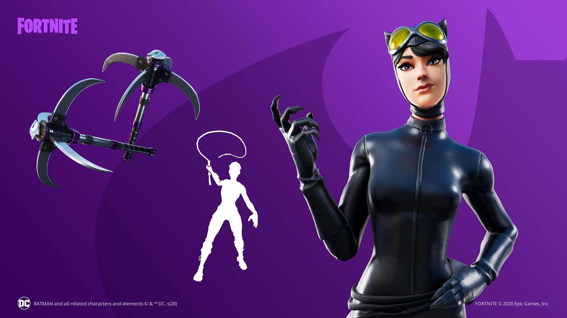 The Catwoman Comic Book skin is now in Fortnite (Image via Epic Games)