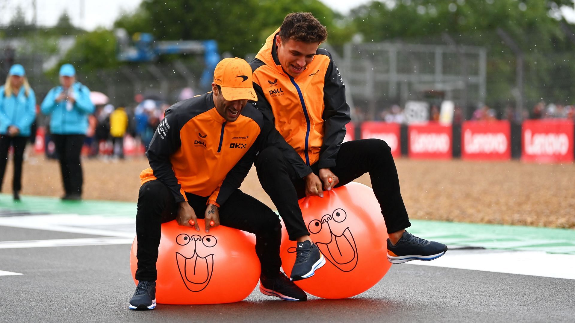 Daniel Ricciardo and Lando Norris during the British GP - Source: Getty