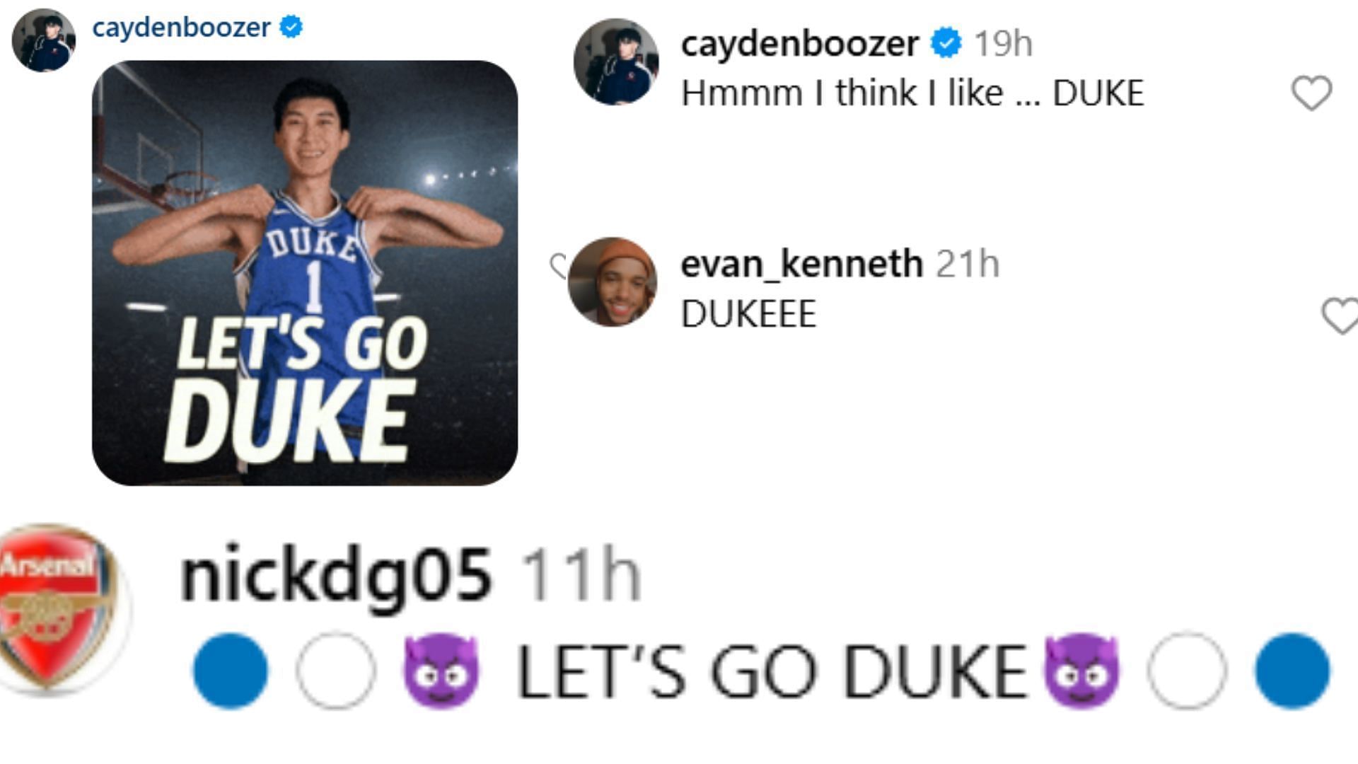 Duke fans and Boozer twins react to Nate Ament&#039;s final five colleges