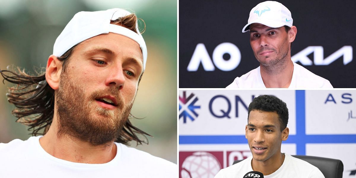 Lucas Pouille (L), Rafael Nadal (upper-right) &amp; Felix Auger-Aliassime (down-right) [Image Source: Getty Images]