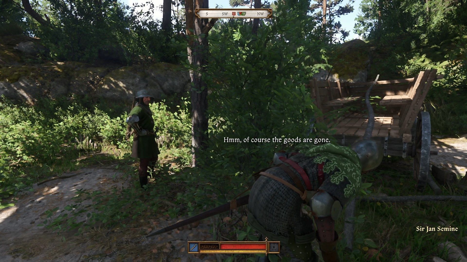 Locate the missing cart deep inside the woods (Image via Deep Silver)