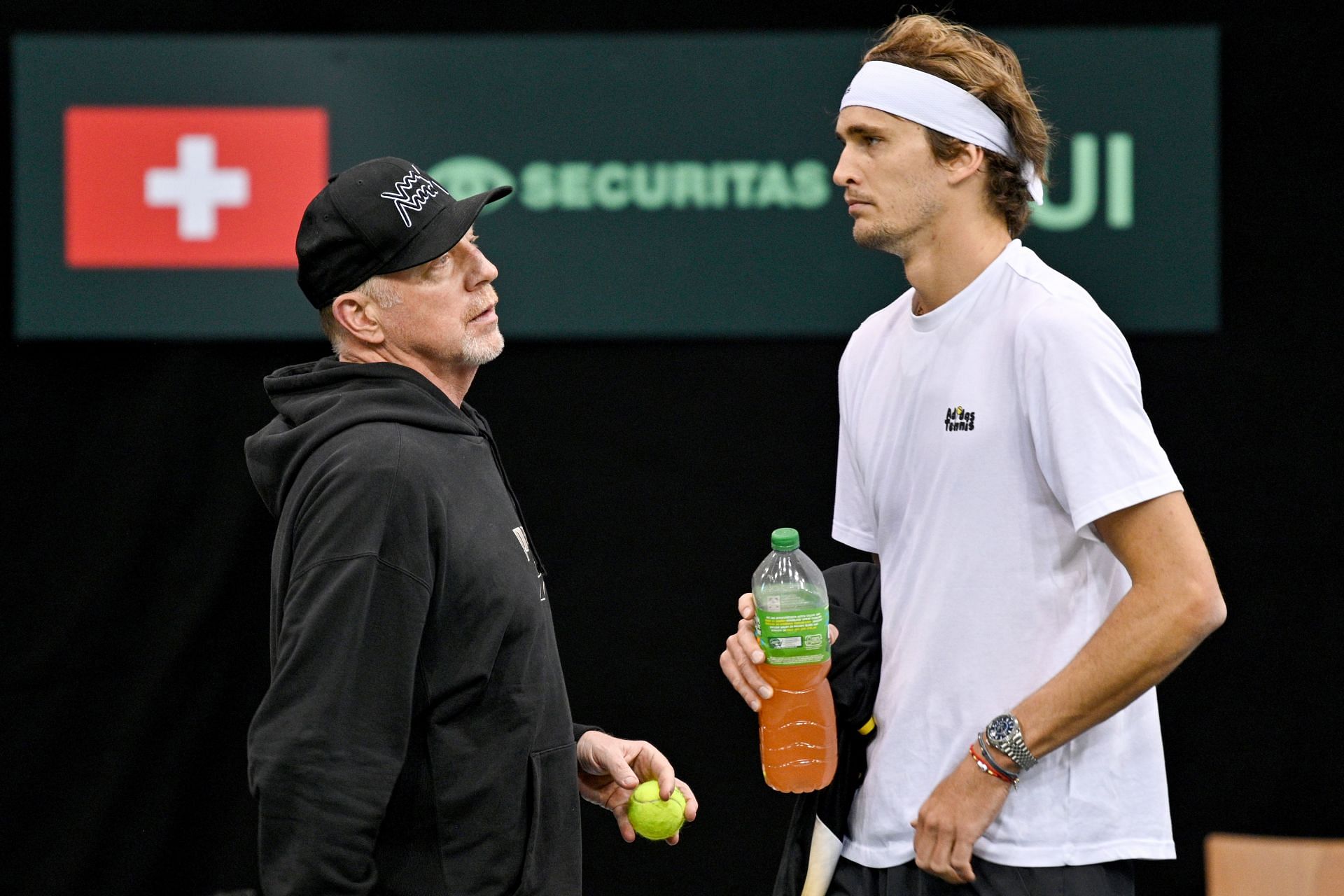 Boris Becker and Alexander Zverev at the Davis Cup - Source: Getty