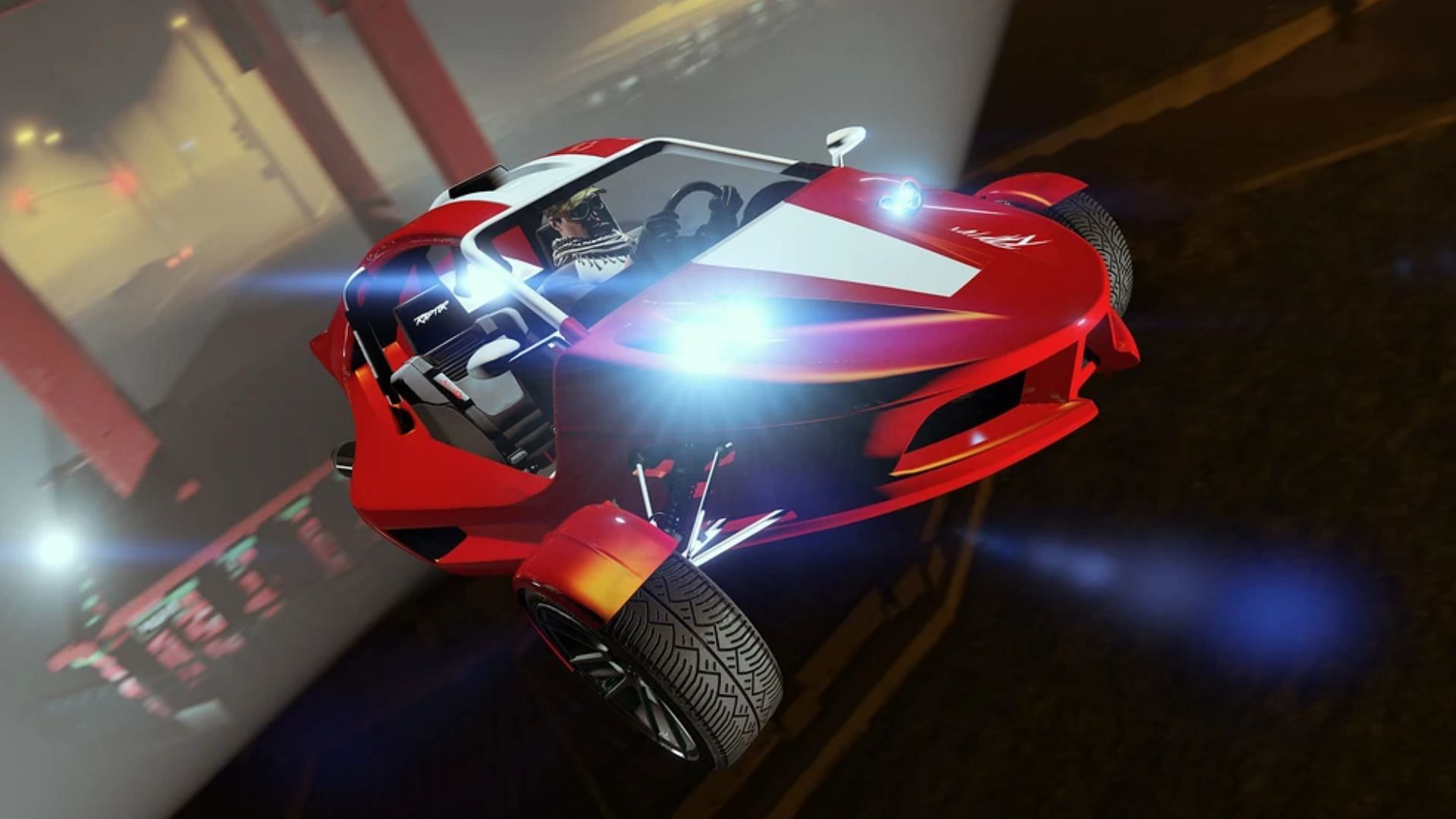 The BF Raptor is a weird vehicle to drive in GTA Online (Image via Rockstar Games)