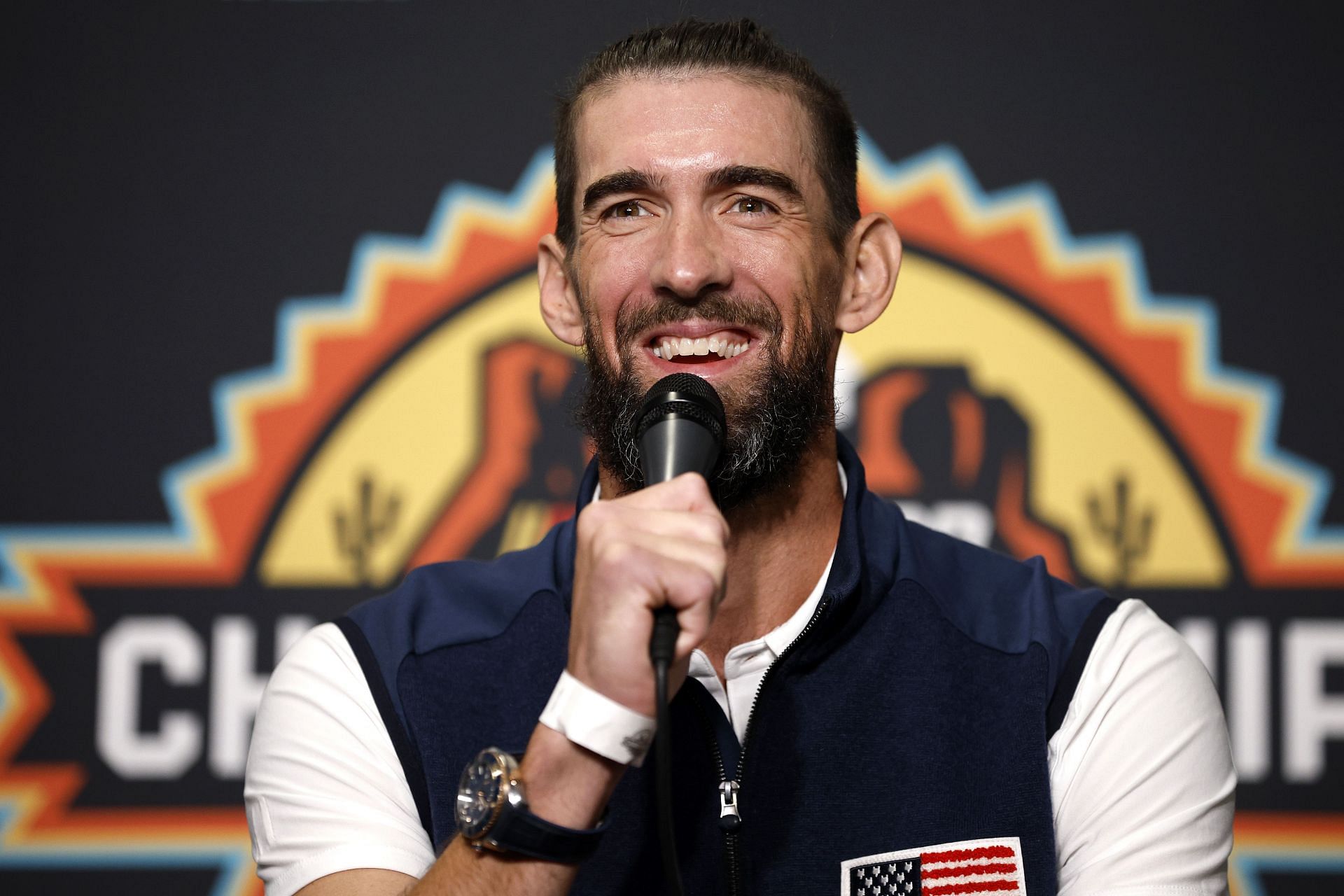 Michael Phelps at the NASCAR Cup Series Championship Race - Source: Getty