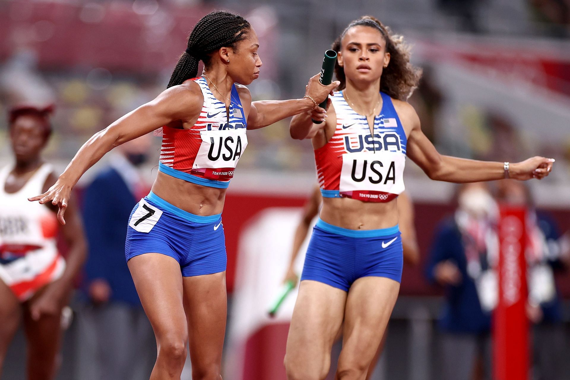 Sydney McLaughlin-Levrone and Allyson Felix at the 2020 Tokyo Olympic - Source: Getty