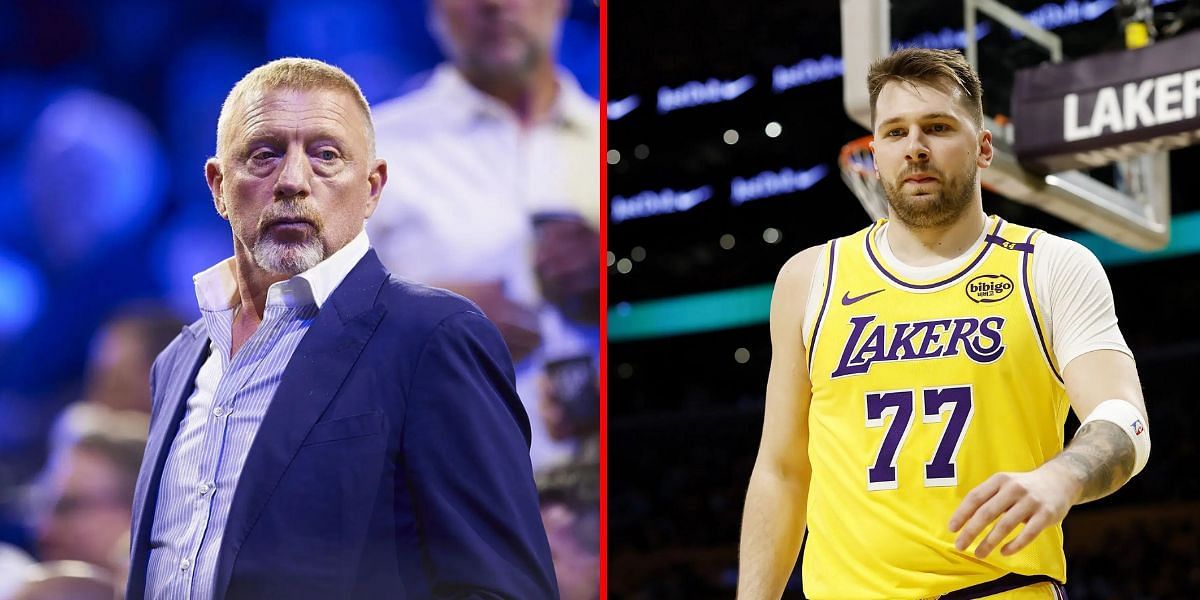 Luka Doncic and Boris Becker (Source: Getty)