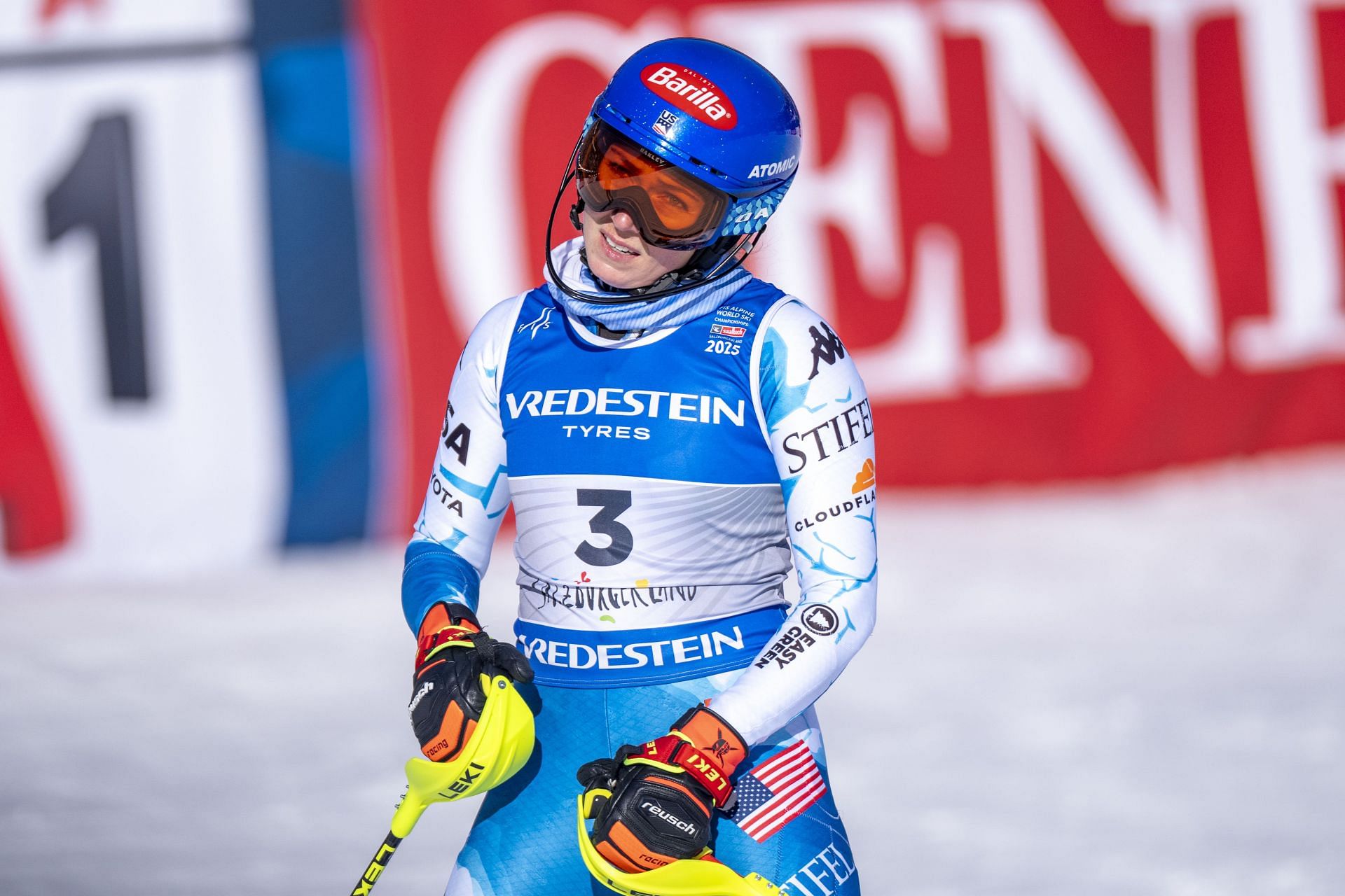 Mikaela Shiffrin at the Audi FIS Alpine World Ski Championships - Women&#039;s Slalom - Source: Getty