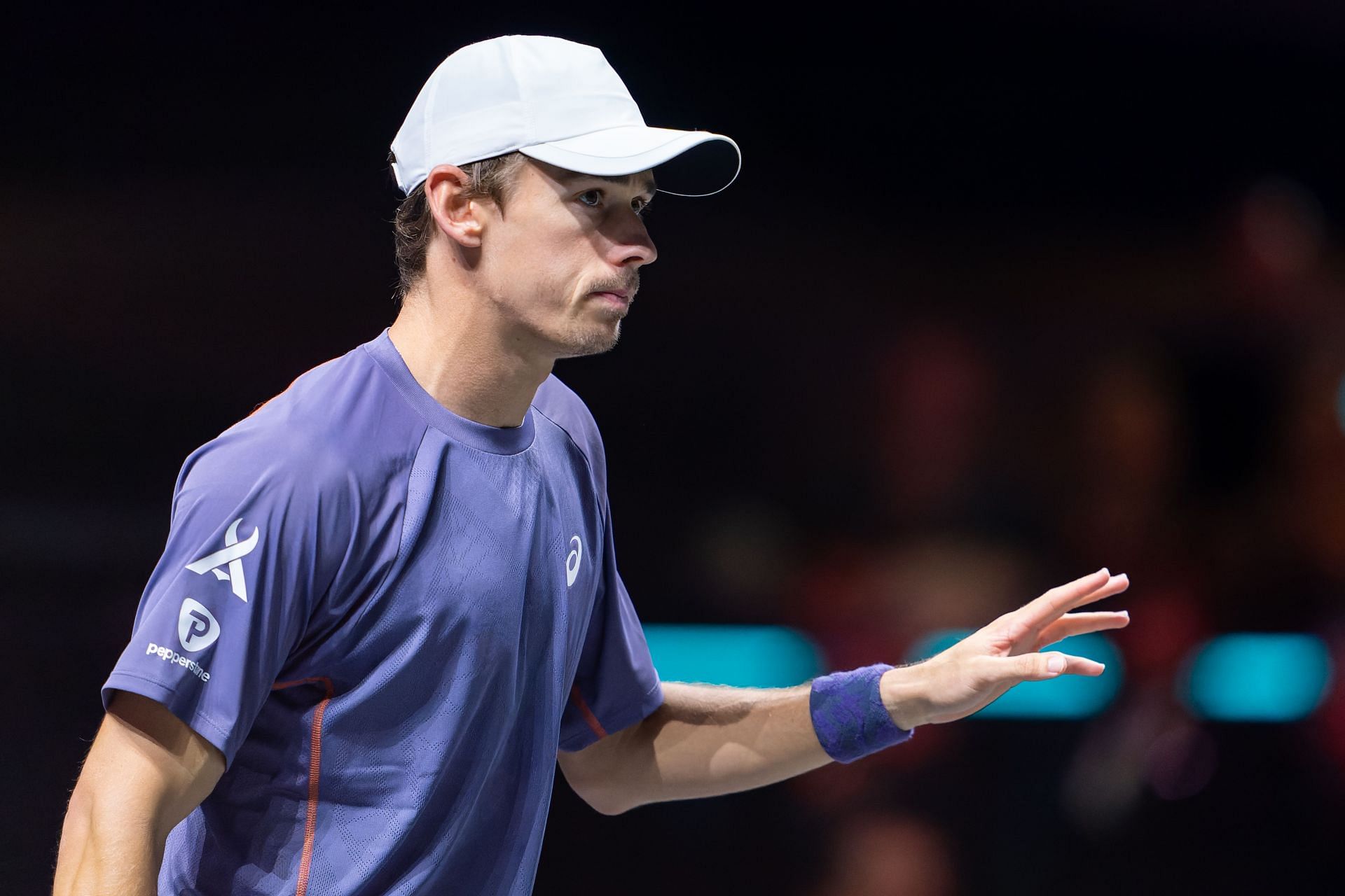 De Minaur pictured at the 2025 ABN AMRO Open in Rotterdam - Image Source: Getty