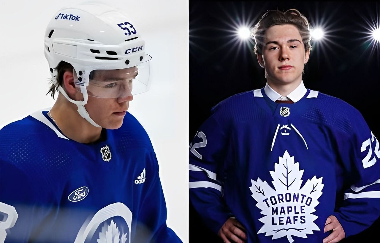 NHL insider talked about the possibility of Toronto Maple Leafs trading top prospects Easton Cowan or Fraser Minten  (Img Credit: Instagram @eastoncowan.7, @fraserminten)