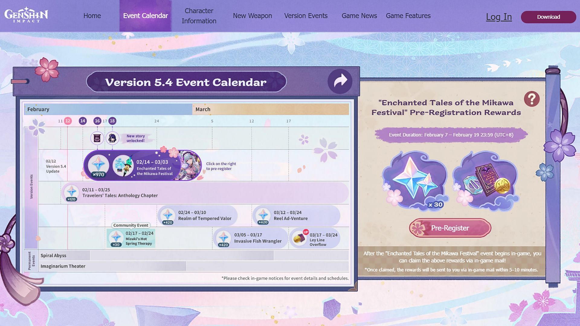 Steps to participate in the web event (Image via HoYoverse)