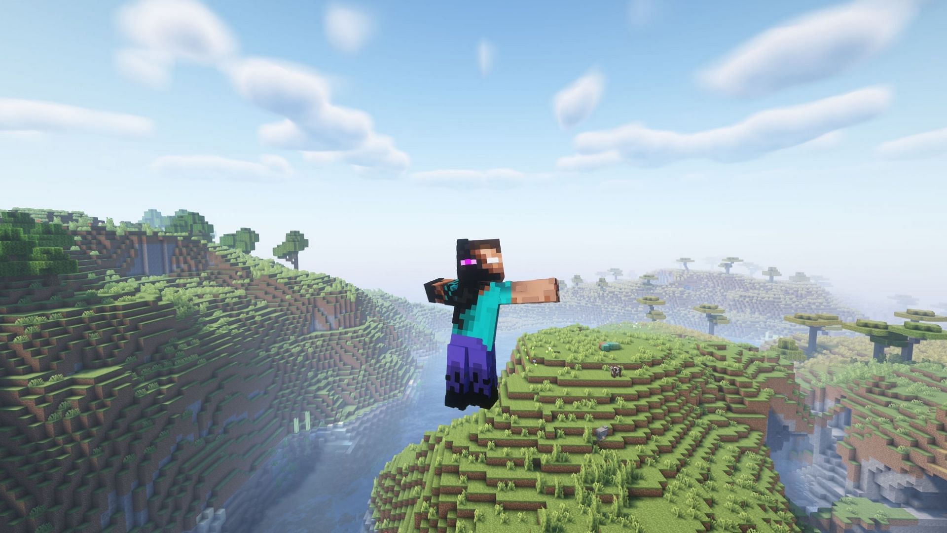 Detailed Animation adds interesting movements to the player&#039;s character (Image via Mojang Studios)