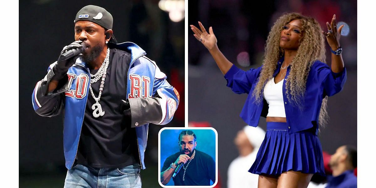 Serena Williams joins Kendrick Lamar on stage at Super Bowl halftime show for Drake diss track (Image Source: Getty)