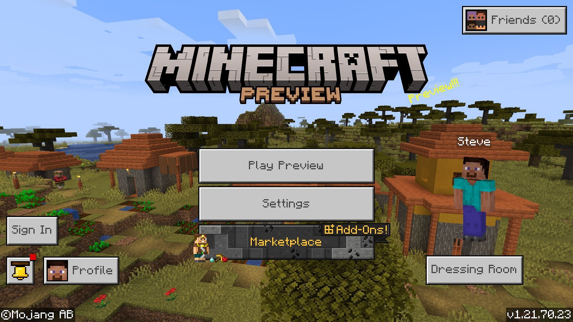 The Minecraft Bedrock 1.21.70.23 beta and preview makes an overhaul to the Friends Drawer (Image via Sportskeeda Gaming/Mojang Studios)