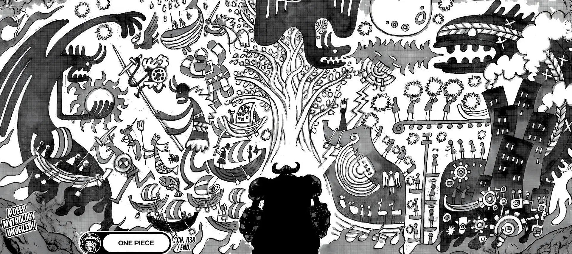 The Elbaph Mural as shown in One Piece manga (Image via Shueisha)