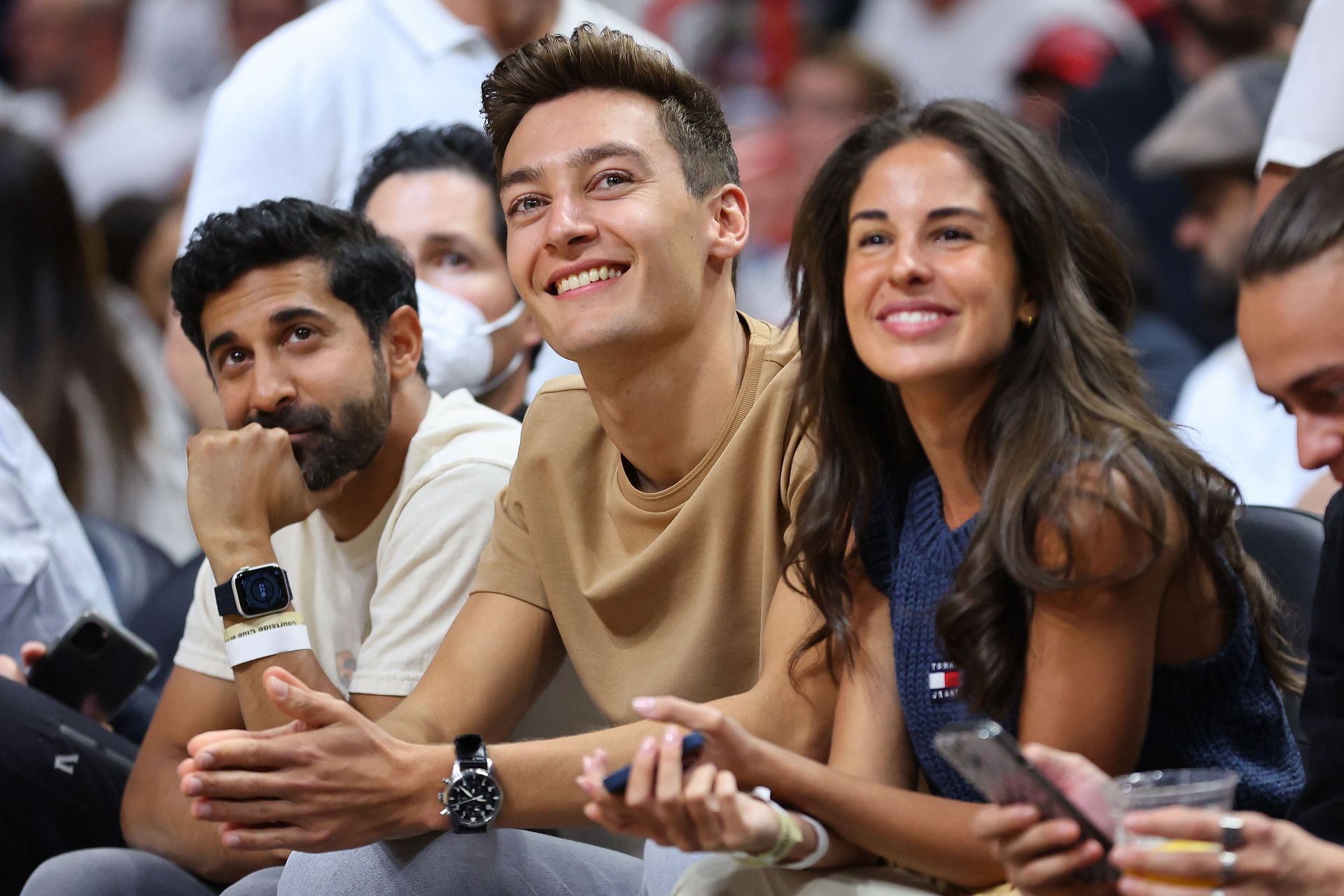 George Russell with girlfriend Carmen Mundt (Image Source: Getty)