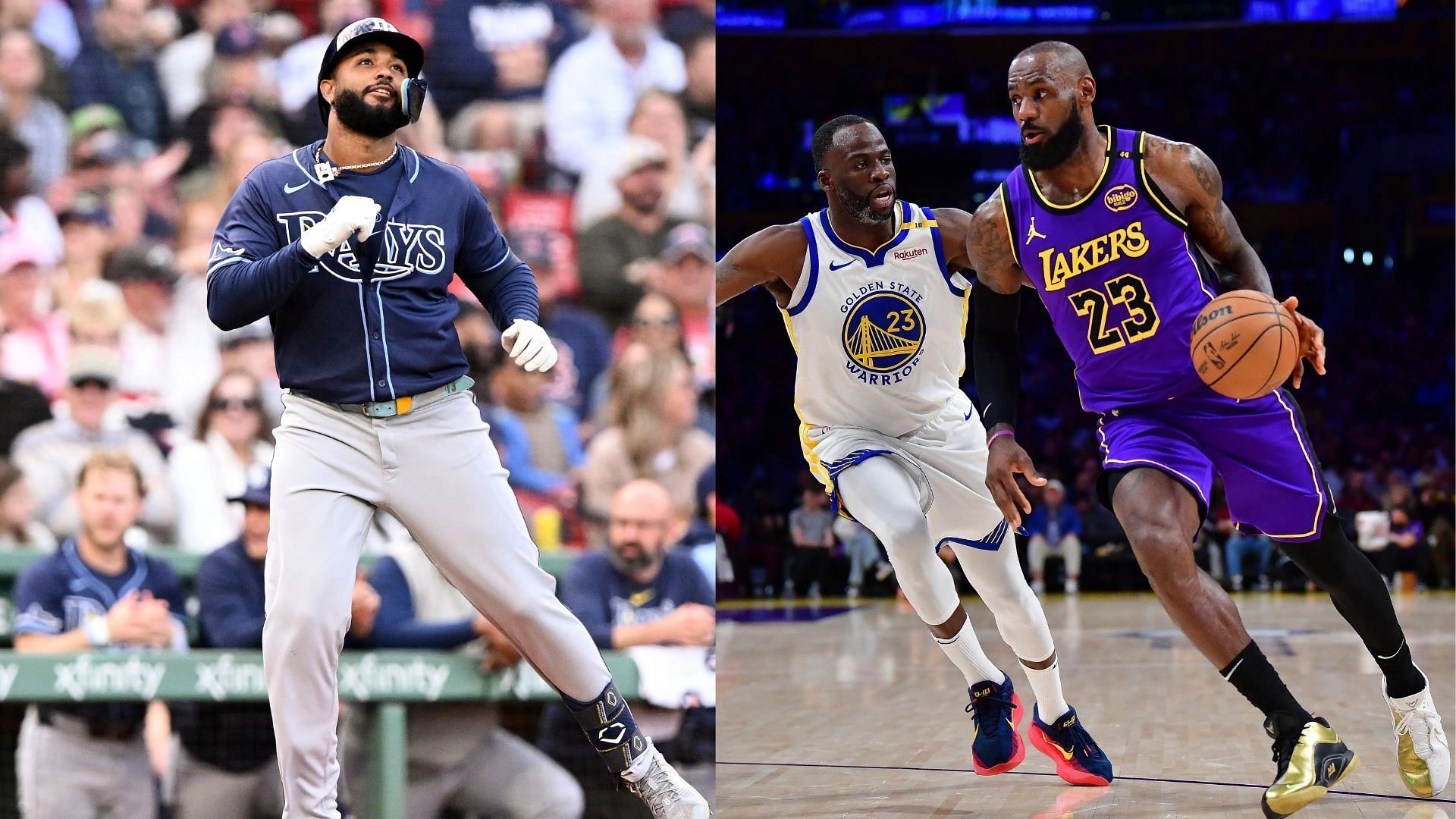 Tampa Bay Rays star Junior Caminero gifted his jersey to Lakers star LeBron James (Photo Source: IMAGN)