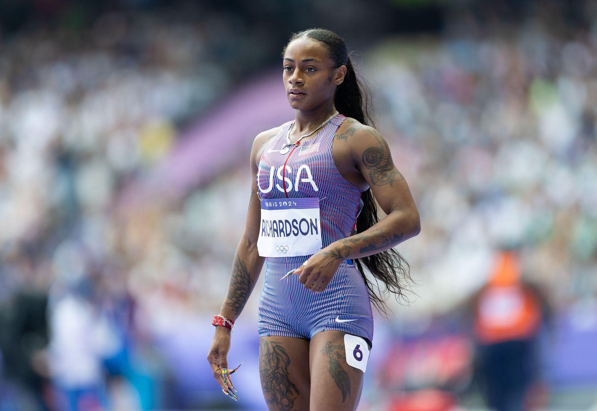 Sha&#039;Carri Richardson of the USA during the 2024 Olympic Games in Paris, France. (Photo Getty Images)