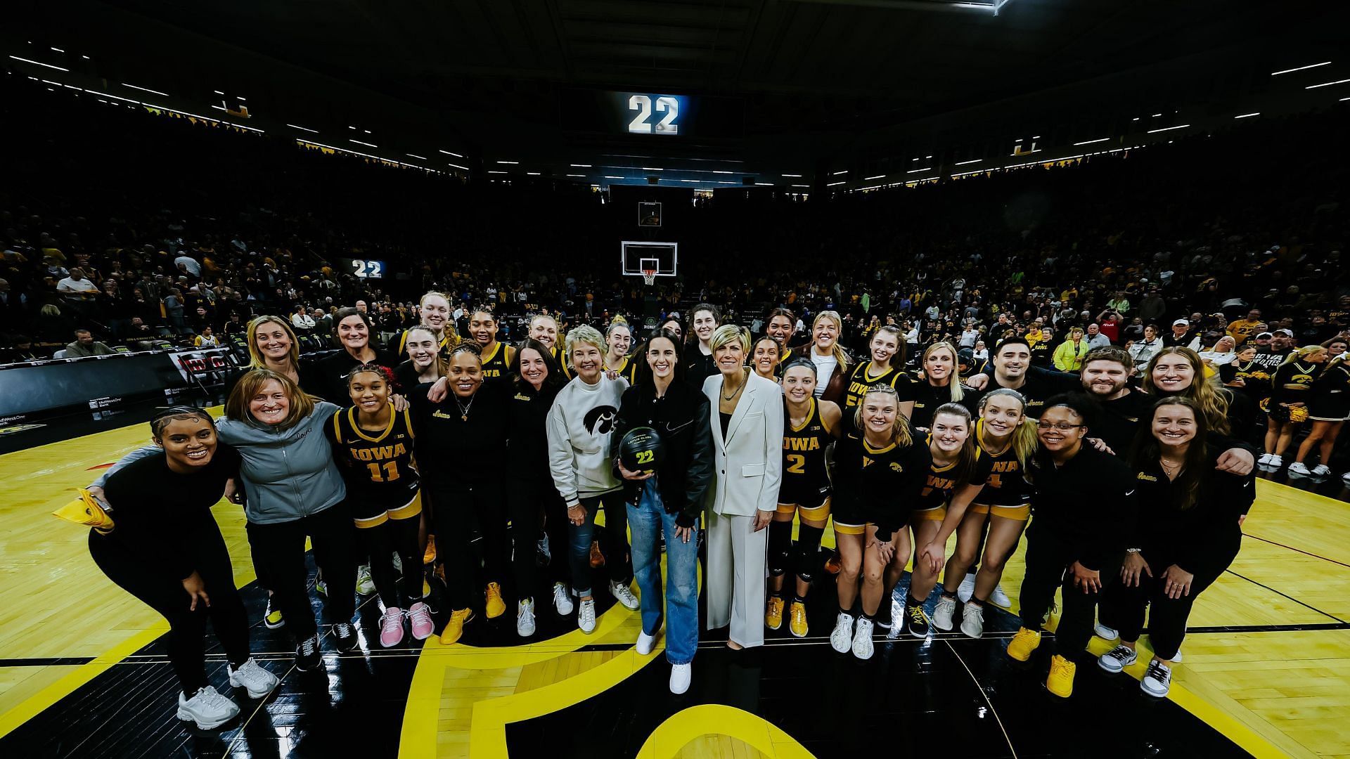 Caitlin Clark with the Iowa Hawkeyes program. - Source: @IowaWBB on X