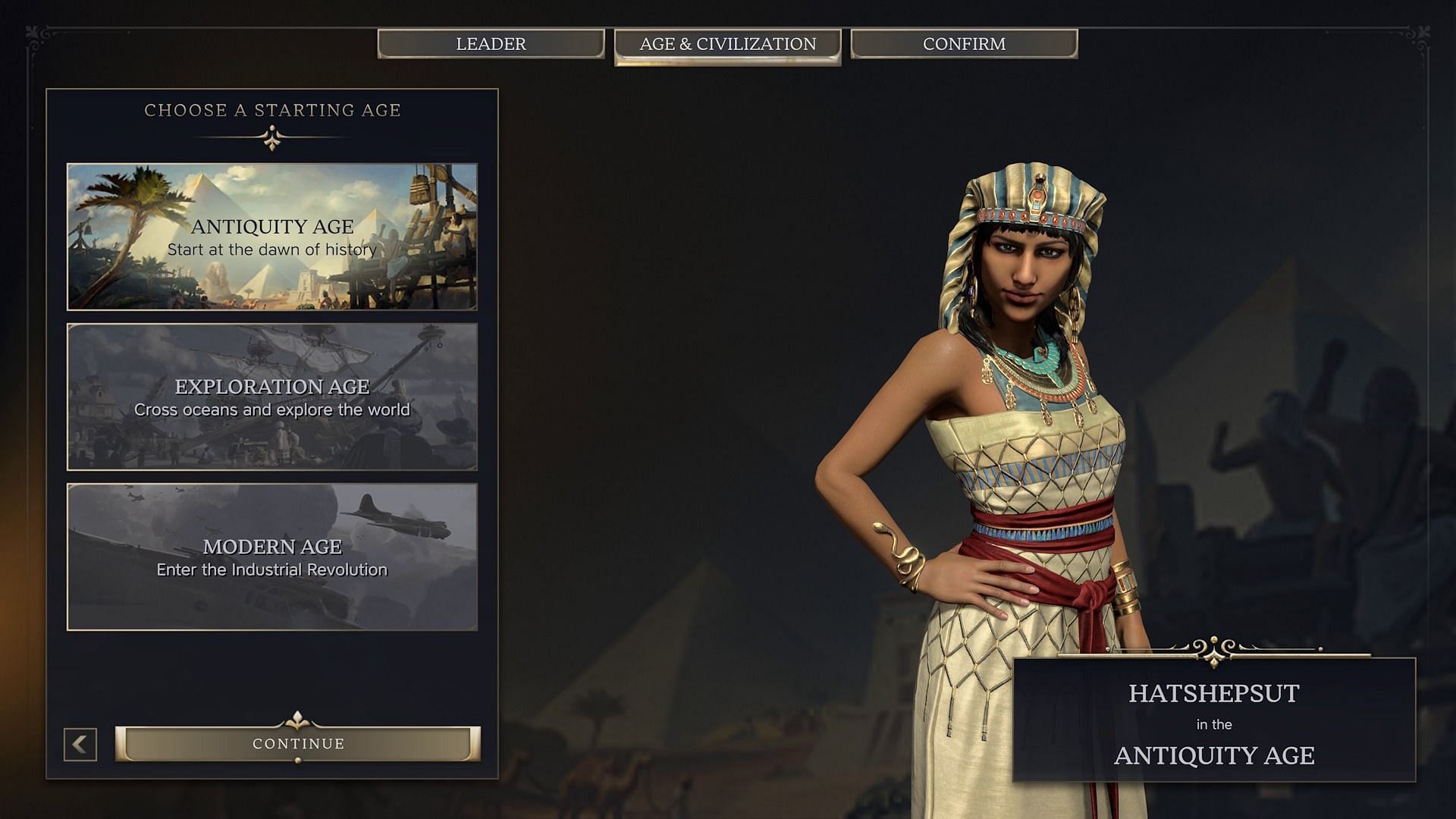 The three ages in Civilization 7 (Image via 2K)