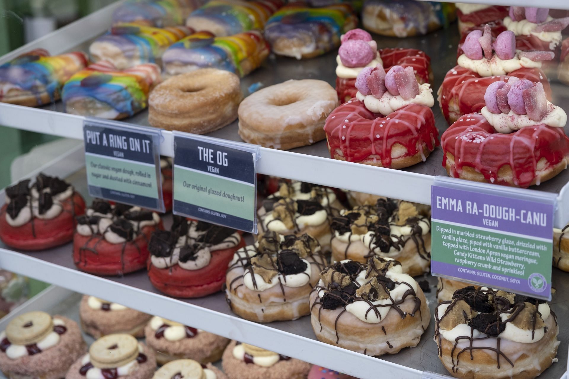 Doughnuts Display In London - Source: Getty