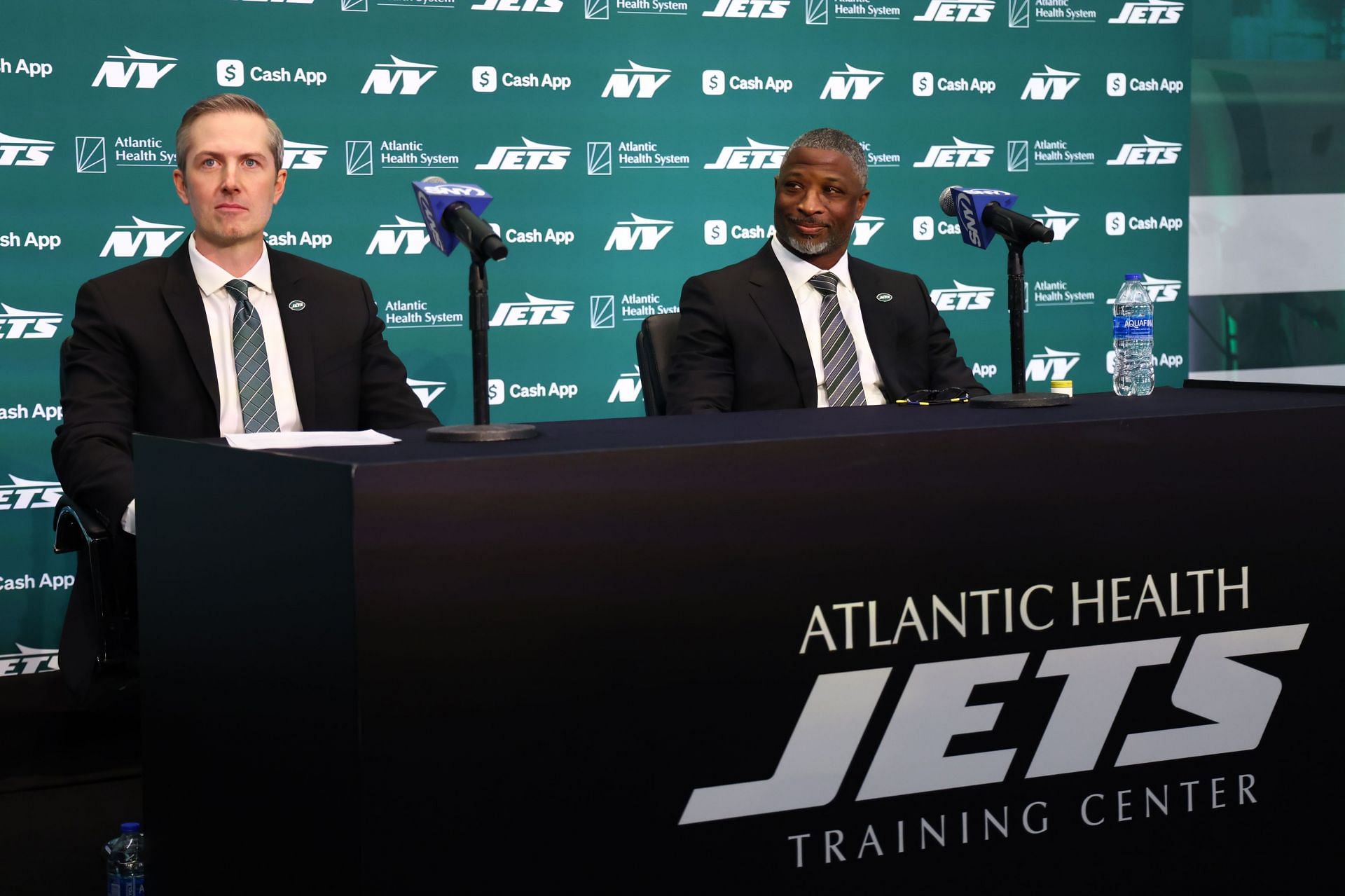 New York Jets Introduce New Head coach Aaron Glenn &amp; General Manager Darren Mougey - Source: Getty