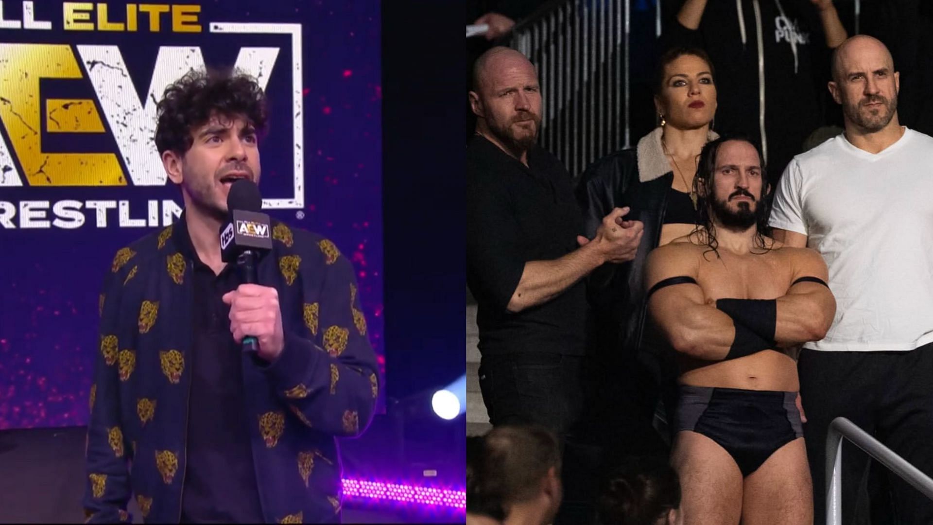 Tony Khan (left) and The Death Riders (right) (Image credits: AEW&rsquo;s Instagram and YouTube)