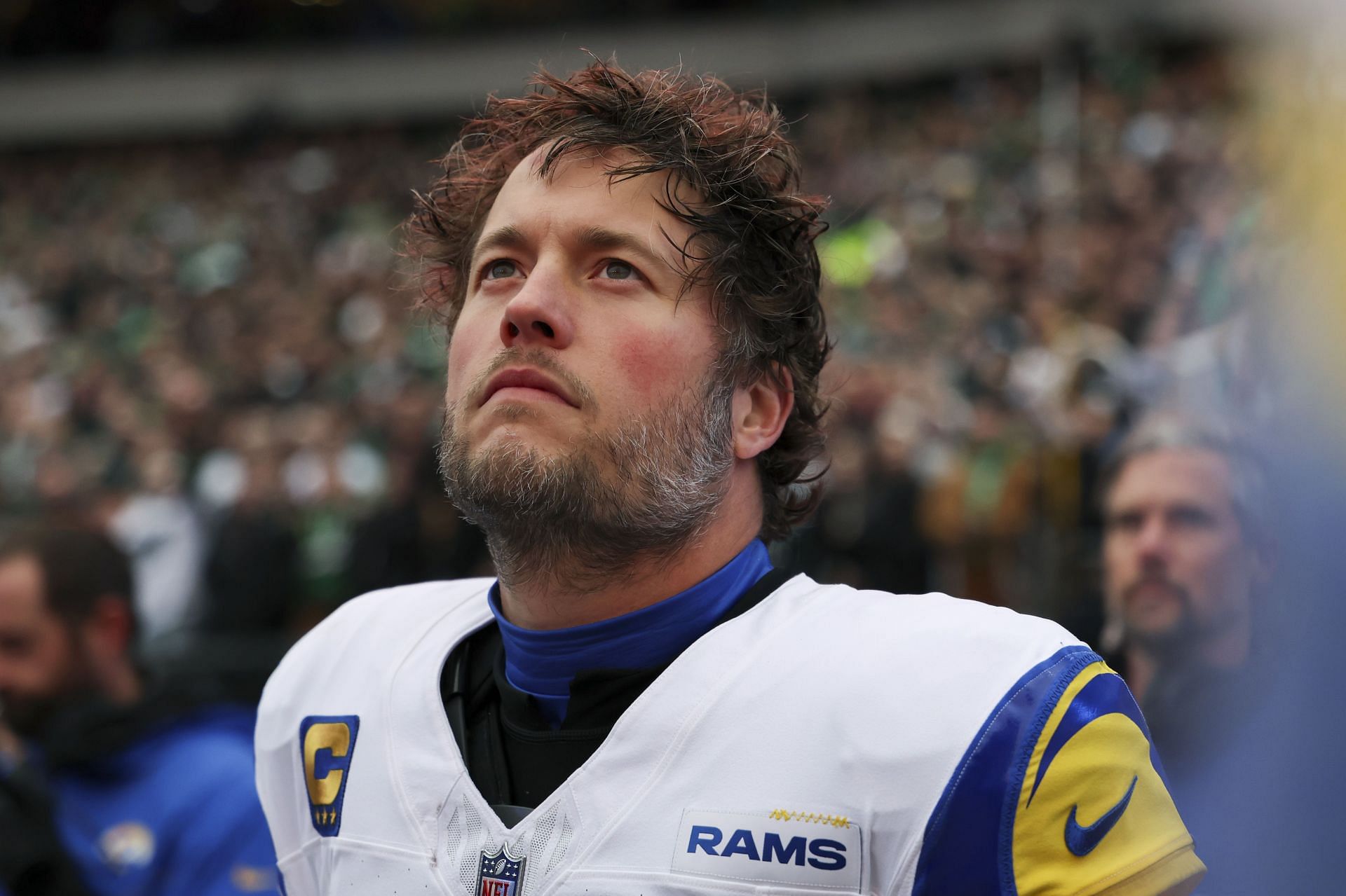 Matthew Stafford at NFC Divisional Playoffs: Los Angeles Rams vs. Philadelphia Eagles - Source: Getty