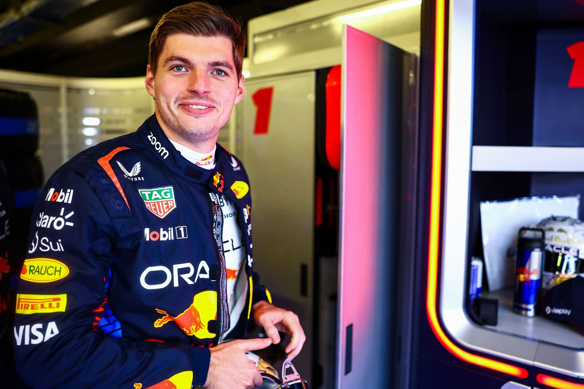 Max Verstappen of the Netherlands and Oracle Red Bull Racing prepares to drive in the garage - Source: Getty